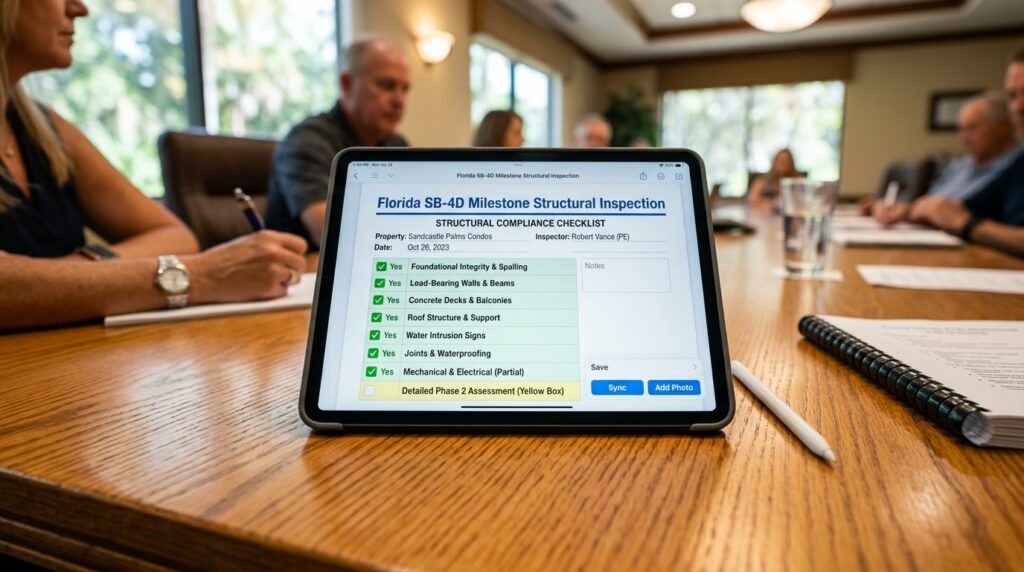 florida sb-4d milestone structural inspection checklist